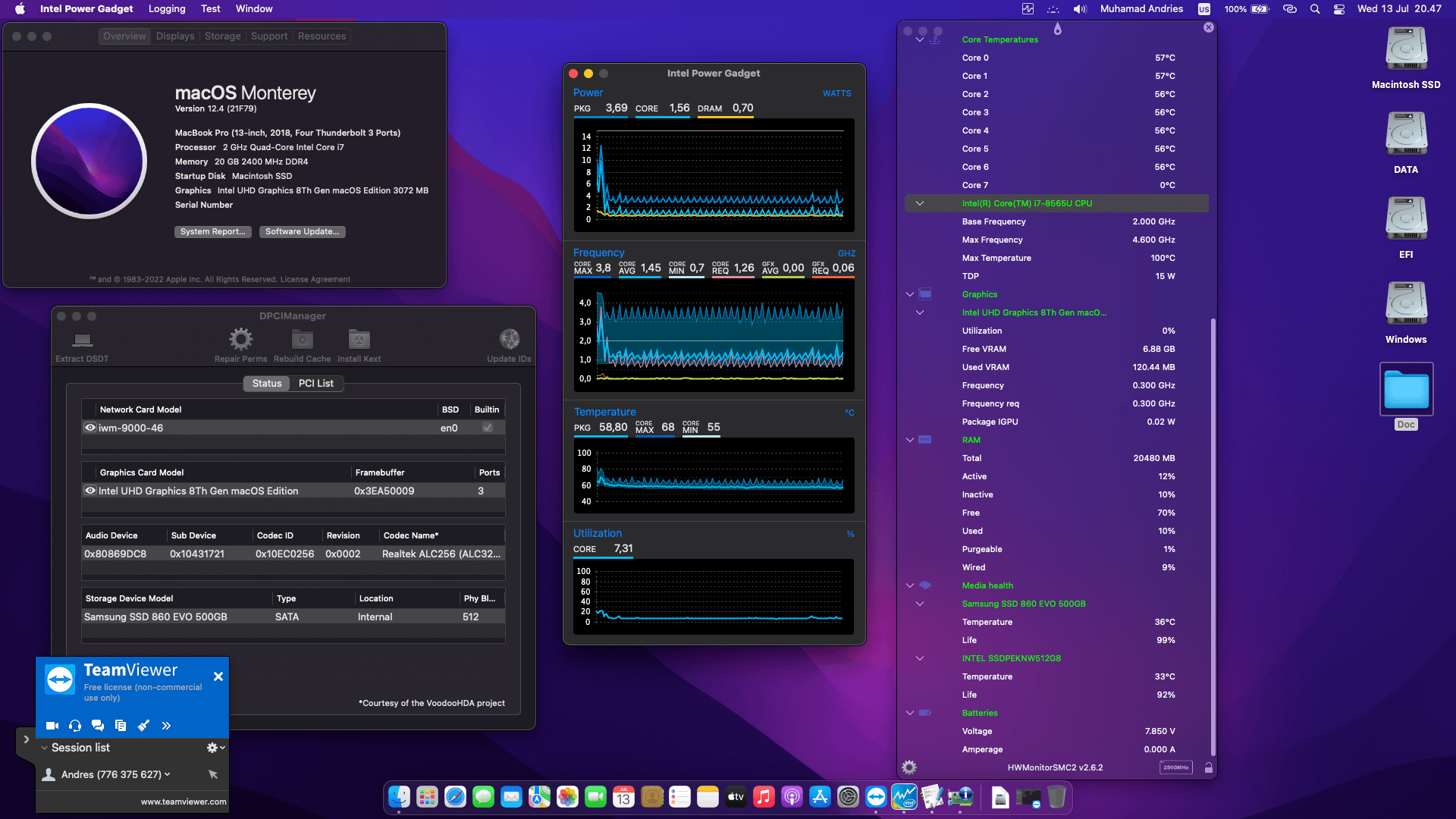 Success Hackintosh macOS Monterey 12.4 Build 21F79 in Asus VivoBook A412F